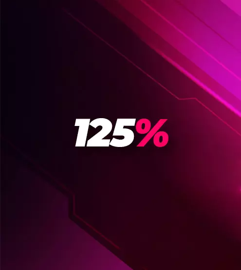 На 3-й депозит - 125%