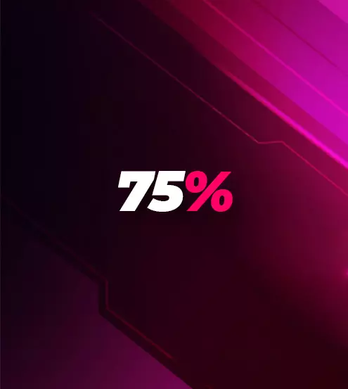 На 3-й депозит - 75%